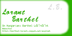 lorant barthel business card